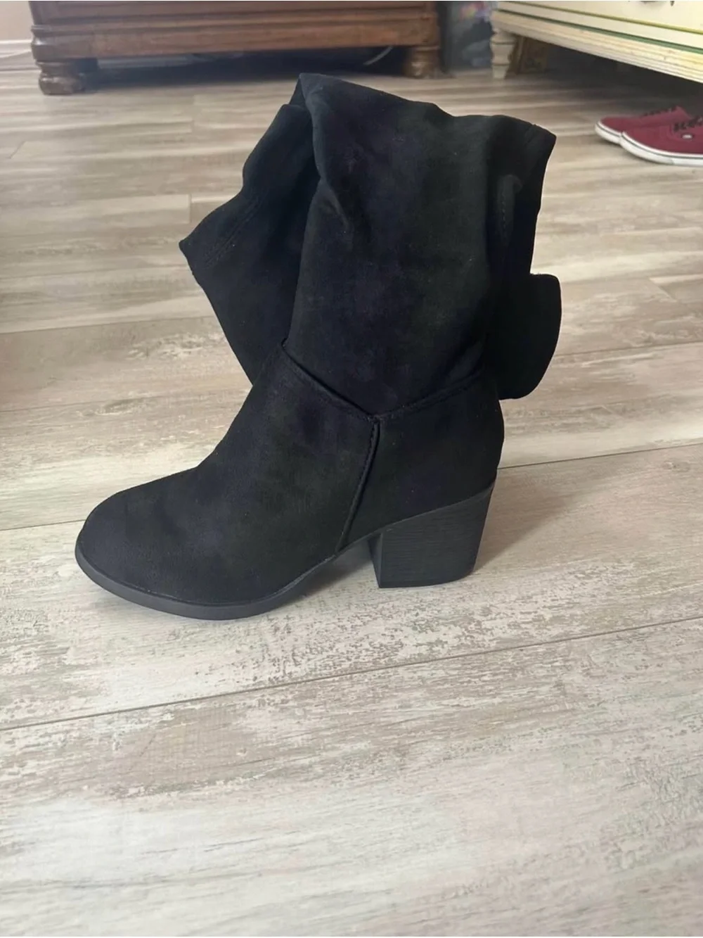 Fashion Nova Black Over-the-Knee Suede Boots